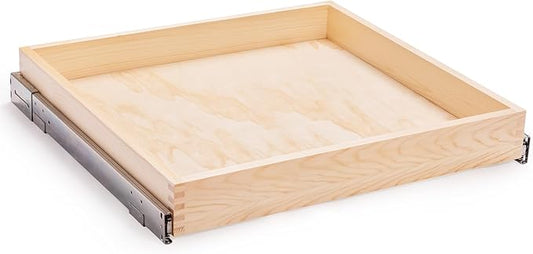 Pull Out Cabinet Drawer, 32”W x 21”D Soft Close Slide Out Wood Drawer Organizer for Kitchen, Finished, Bottom and Side Assembly (Wood Drawer Part is Width 31'')