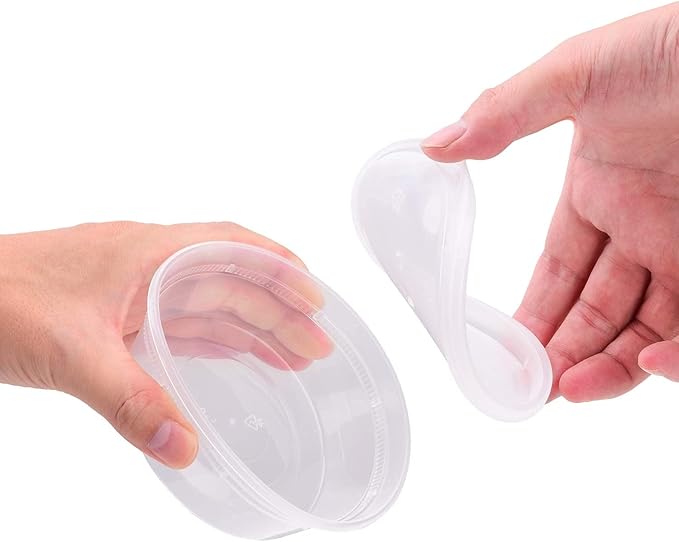 TashiBox [8oz-40 Sets Plastic Containers with Airtight Lids, Food Storage Containers, Deli, Slime, Soup, Meal Prep Containers | BPA Free | Stackable | Leakproof | Microwave/Dishwasher/Freezer Safe