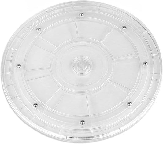 Large Lazy Susan Turntable,1-Pack,Susenya Heavy Duty Acrylic Lazy Susan Turntable Organizer Acrylic Organizers for Kitchen Corner Cabinets Spice Rack 8" Clear