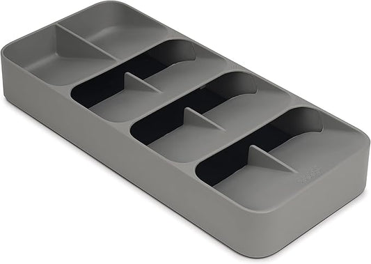 Joseph Joseph DrawerStore Compact Utensil Organizer For Kitchen Drawer Silverware, Flatware Tray, Grey