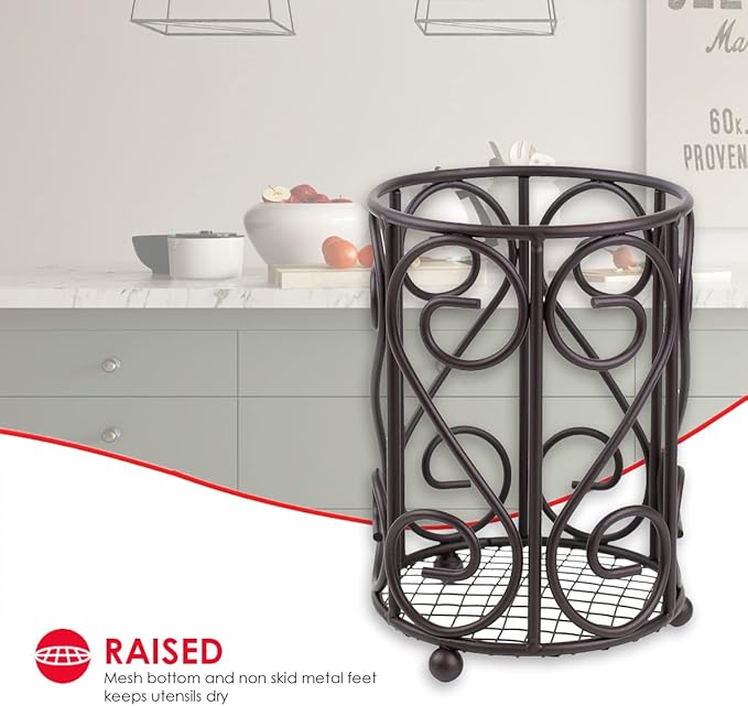 Home Basics Scroll Collection Cutlery Holder