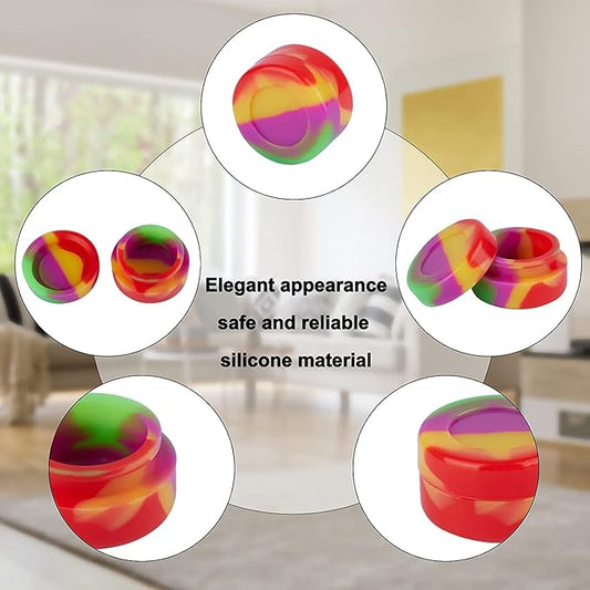 7ml Lots Silicone Container Box 18 colors 100pcs