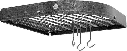 Enclume Premier Large 16-Inch Corner Pot Rack, Hammered Steel