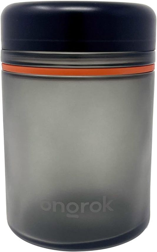 ONGROK Glass Storage Jar, 1L, Single Pack, UV Herb/Spice Jar with Child Resistant Lid, Color-Coded Glass Containers Air Proof to Preserve Smell and Aroma, Perfect Size to Store in a Drawer or Cupboard