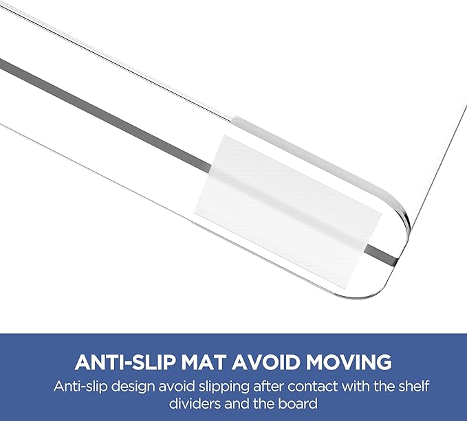 10 Pack 12 Inches [Extra Tall Version] Clear Shelf Dividers for Organization, Acrylic Closet Shelf Vertical Shelves Organizer for Bedroom, Kitchen and Office
