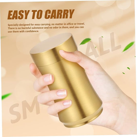 Zerodeko Tea Pot Copper Craft Coffee Bean Storage Tea Coffee Sugar Storage Container Delicate Storage Holder Delicate Tea Leaf Organizer Sealed Tin Cans Food Travel Portable Brass