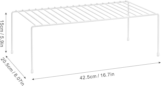 Kitchen Cupboard Organiser [2 Pack], Kitchen Cupboard Storage Shelf Rack