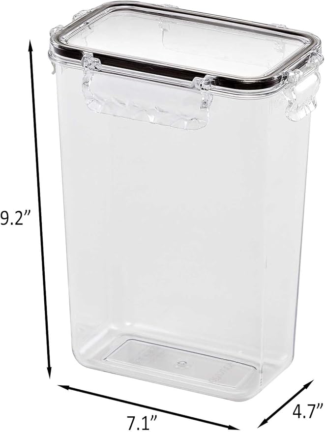 Airtight Food Storage Container With Lid (87.9 oz) BPA-Free | Meal Prep | Microwave, Freezer and Dishwasher Safe | Leak-Proof | Kitchen Fridge Organizer Boxes | lids airtight sealing