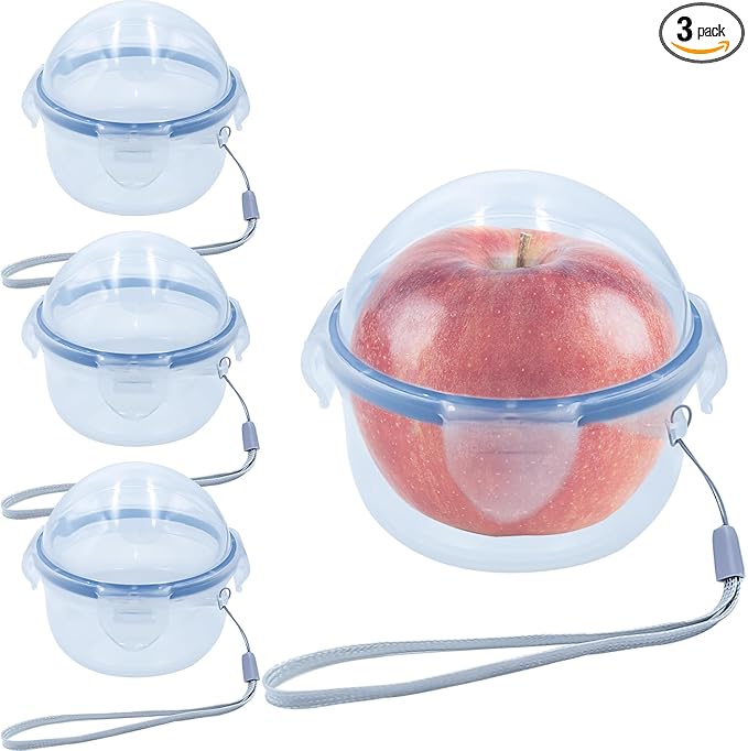 4 Pack Onion Storage Containers, Portable Fruit and Vegetable Savers Storage Containers, Onion Storage Keeper Containers for Fridge, Reusable Onion Holder Organizer for Tomato Lemon Apple