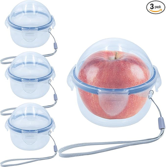 4 Pack Onion Storage Containers, Portable Fruit and Vegetable Savers Storage Containers, Onion Storage Keeper Containers for Fridge, Reusable Onion Holder Organizer for Tomato Lemon Apple