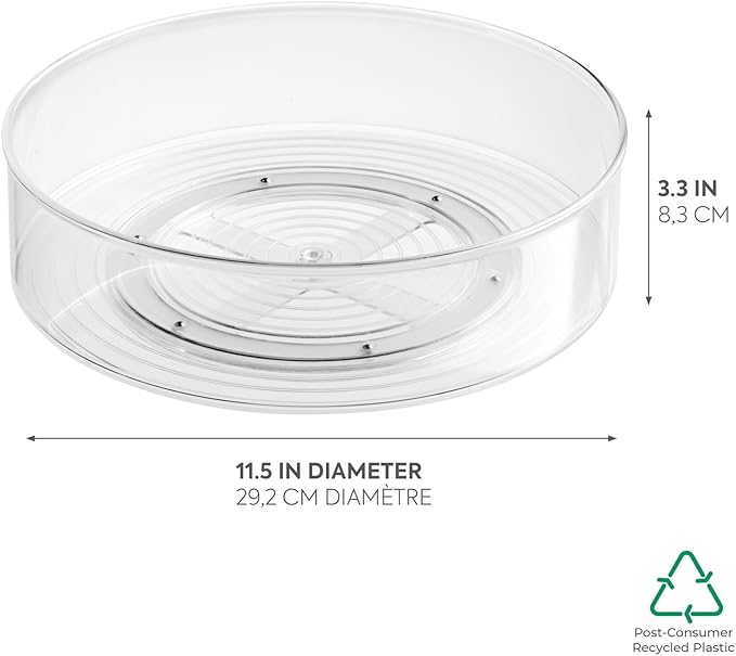 iDesign Fridge/Freeze Binz Turntable, Clear