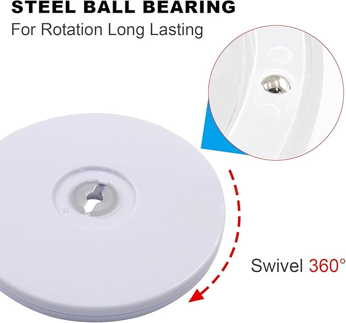 Small Mini Turntable Organizer 4 Inch, White Acrylic Rotating Turntable Platter Swivel Plate Tray for Pantry Cabinet Spice Rack Cake Table Makeup