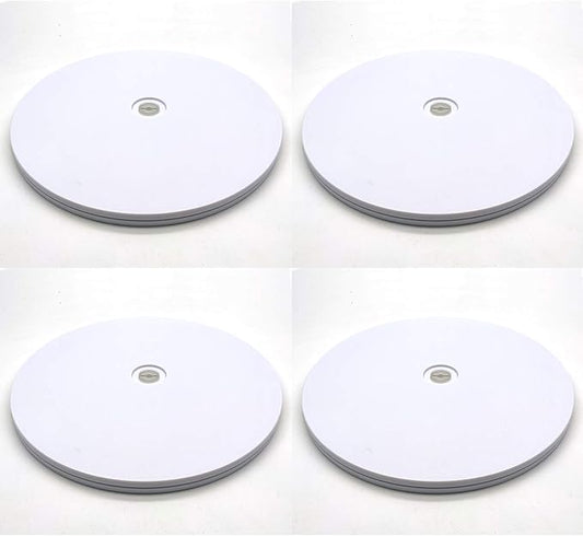 Round Lazy Susan,8",4-Pack,Susenya Heavy Duty Rotating Swivel Smooth Rotating Acrylic Lazy Susan Turntable with Steel Ball Bearings for TV,Computer Monitor, Potted Plants White