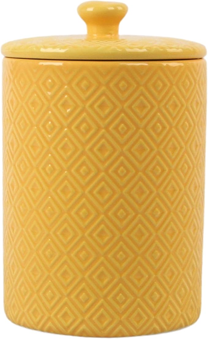 10 Strawberry Street Kitchen Canister, 3 Piece Set, Diamond Yellow