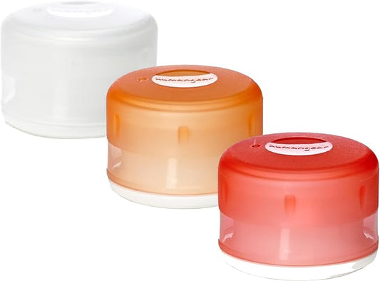 humangear GoTubb | Hard Container | Easy Open | Food-Safe Material, Clear/Orange/Red, Small