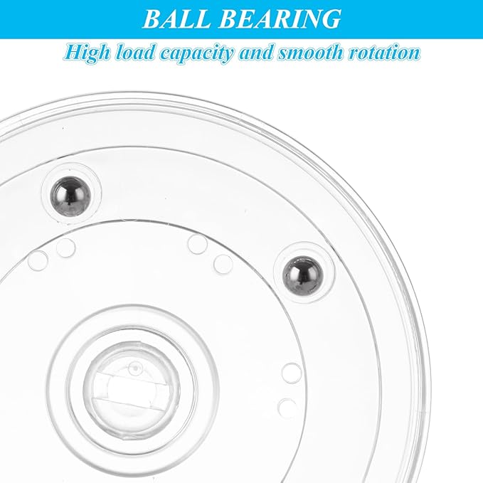 6 PCS 4 Inch Lazy Susan Turntable Clear Acrylic Lazy Susan Turntable Organizer Small Lazy Susan Mini Lazy Susan Acrylic Ball Bearing Rotating Tray for Spice Rack Cake Makeup Table Decorating