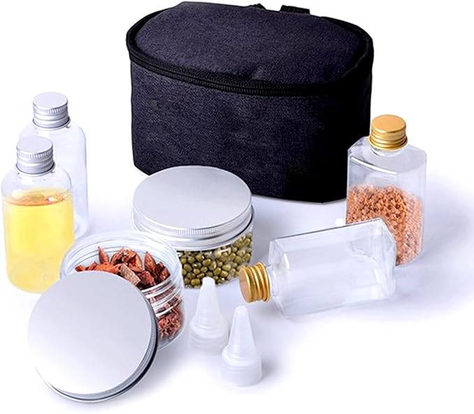 Portable Empty Spice Set, 3 Size Camping Travel Spice Bottles Moisture Proof Condiment Container with Lid, Go for Picnic Weekend Travel, Hunting and Camping with Friends