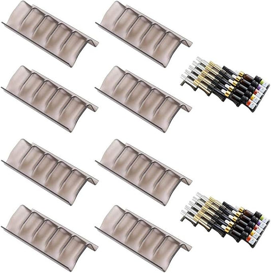 8 Pcs Essential Oil Organizer, Aluminum Black, Expandable, Holds 40 Oil Bottles