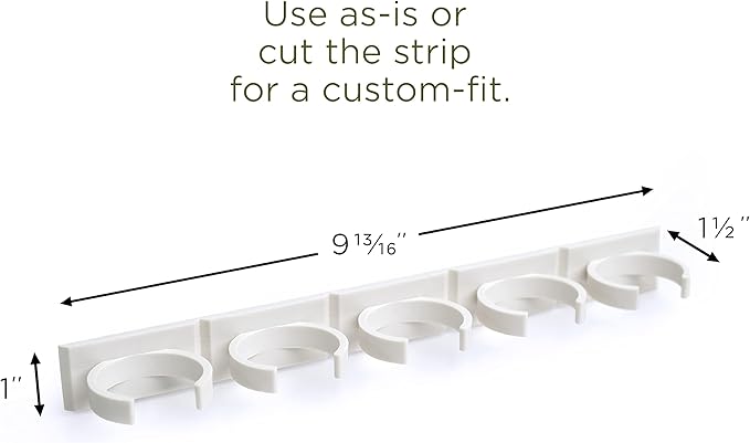 Spice Clip Strips For Cabinet Doors - Organizer for Spices - Spice Rack Holds15 Spice Jars - 3M Adhesive Gripper Clip Strips In White For Pantry 15 Ct