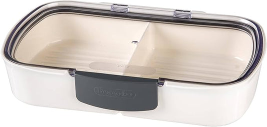 ProKeeper Split Deli Food Storage Container with Air-Tight Silicone Seal and Dry Erase Compatible Lid