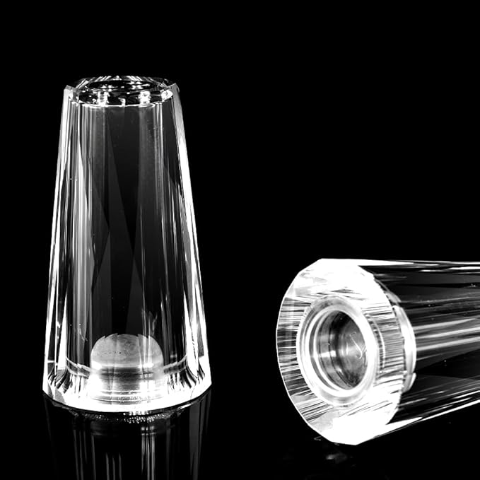 Set of 2 Crystal Seasoning Bottle With Holder,Refillable Crystal Salt and Pepper Shakers Set,Crystal Flavor Dispenser,Kitchen or Table Ornaments(003)
