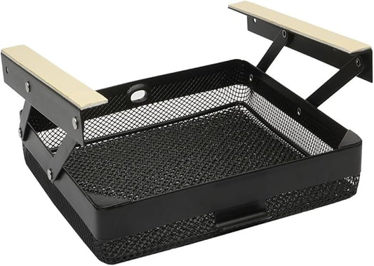 Anything Keeper Under Cabinet, Pull-Down Under Shelf Basket, Drawer Organizer for Office Tables, Under Desk Storage Shelf, RV Space Savers, Camper Must Haves, Easy Install - 11 x 10 x 2.5 in - Black