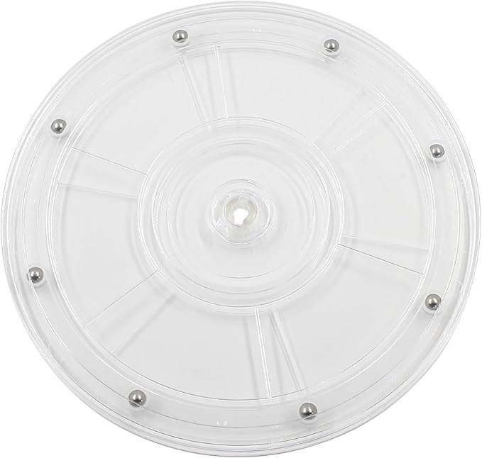 1 Pack 7.87 inch Lazy Susan Turntable - Acrylic Ball Bearing Rotating Tray for Cake, Spice Rack - Perfect for Kitchen Pantry with 360˚Rotation