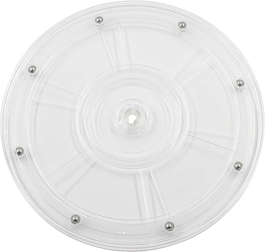 1 Pack 7.87 inch Lazy Susan Turntable - Acrylic Ball Bearing Rotating Tray for Cake, Spice Rack - Perfect for Kitchen Pantry with 360˚Rotation