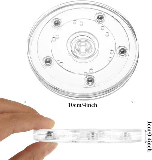 6 Pack 4 inch Small Lazy Susan, Lazy Susan Turntable Organizer Acrylic Lazy Susan for Kitchen Spice Rack Table Cake Kitchen Pantry Decorating
