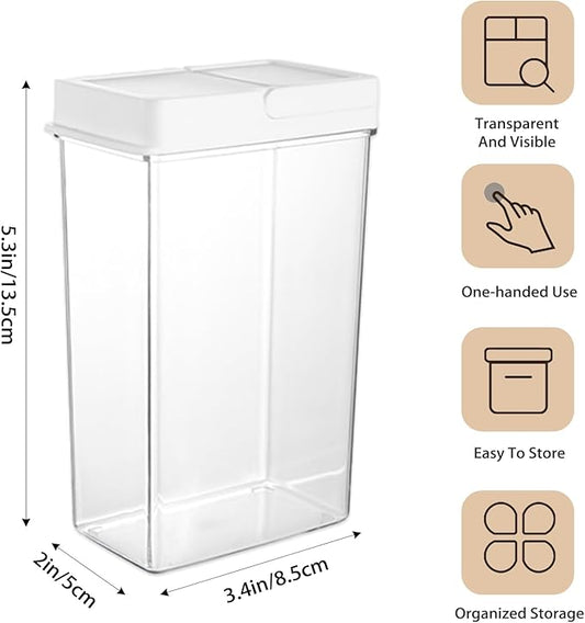 Airtight Food Storage Containers with Lids and Pour Spouts - BPA-Free Kitchen and Pantry Organization, Plastic Canisters for Cereal, Flour, Sugar, and More (Large)
