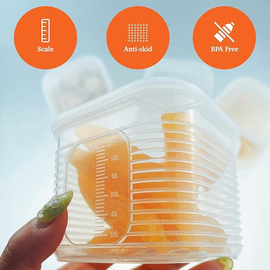 Food Storage Containers with Lids Airtight 6PCS Removable Individual BPAFree Plastic Food Containers for Pantry Organization and Storage, Stackable Meal Prep Containers Reusable