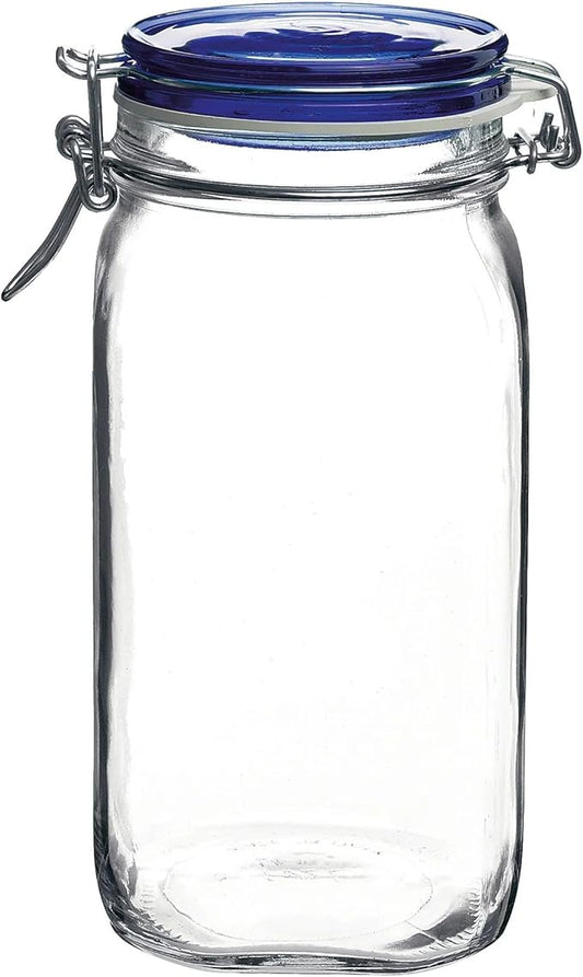 Bormioli Rocco Fido Jar - 1.5 Liter (50.75 oz.) - Blue Lid