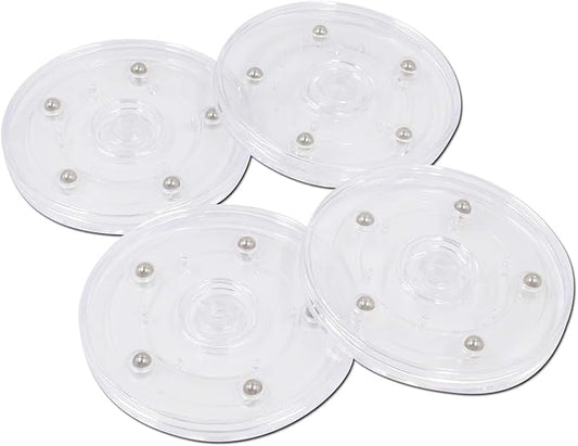 4Pcs Plastic Turntable Acrylic Turntable Bearings Hardware for Kitchen Spice Rack Table Cake 100mm/4inch