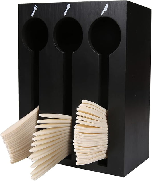 UCUDI Plastic Utensil Dispenser Cutlery Organizer Plastic Silverware Holder Caddy for Restaurant, Party, Picnics, Office