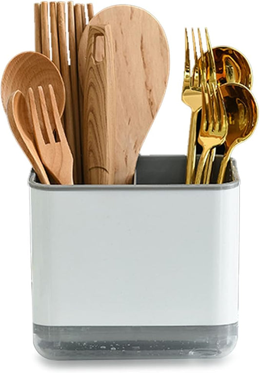 Kitchen Utensil Holder for Countertop Cutlery Holder Cutlery Drainer Flatware Organizer Utensil Crock Holder Caddy