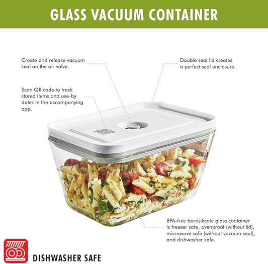 ZWILLING Fresh & Save Glass Small Airtight Food Storage Container, Meal Prep Container, Food Saver