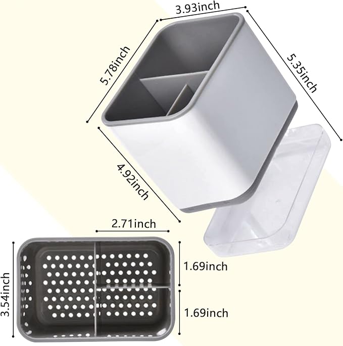 Kitchen Utensil Holder for Countertop Cutlery Holder Cutlery Drainer Flatware Organizer Utensil Crock Holder Caddy