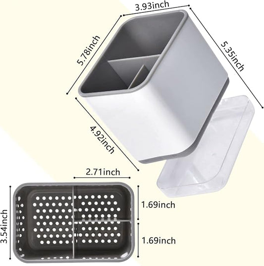 Kitchen Utensil Holder for Countertop Cutlery Holder Cutlery Drainer Flatware Organizer Utensil Crock Holder Caddy