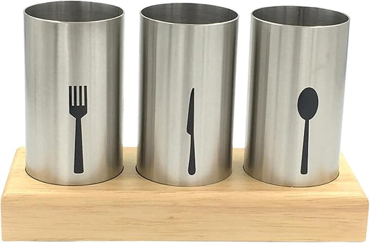 4PC Flatware Caddy Holder Stainless Steel Small