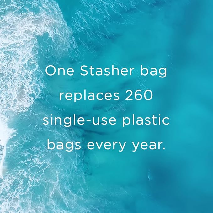 Stasher Premium Silicone Reusable Food Storage Pocket Bag, Aqua | Microwave, Sous Vide, Dishwasher, Oven and Freezer Safe | BPA Free, Leak-free, Eco-friendly, 4 Oz (Pack of 2)