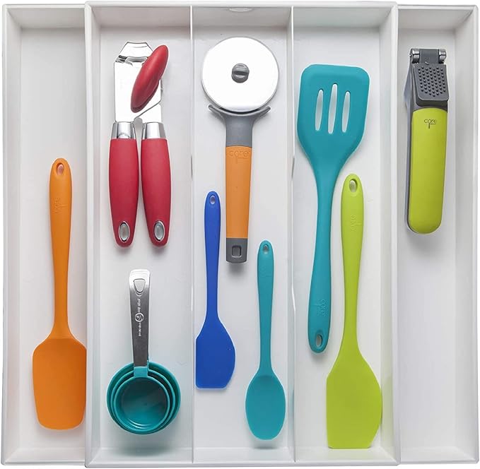 Dial Industries Expandable Silverware, Utensil and Cutlery Kitchen Drawer Organizer Tray, Large Utensils