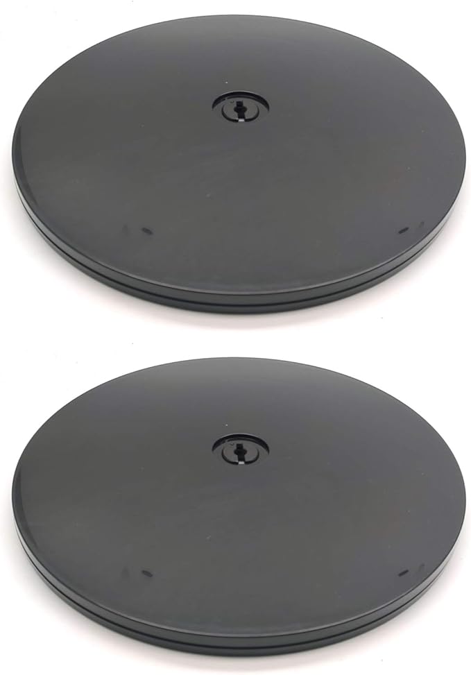 Acrylic Lazy Suzan,2-Pack,Susenya 6 inches Lazy Susan Turntable Organization for Pantry, Countertop, Shelf, Bathroom,Table, Vanity Black