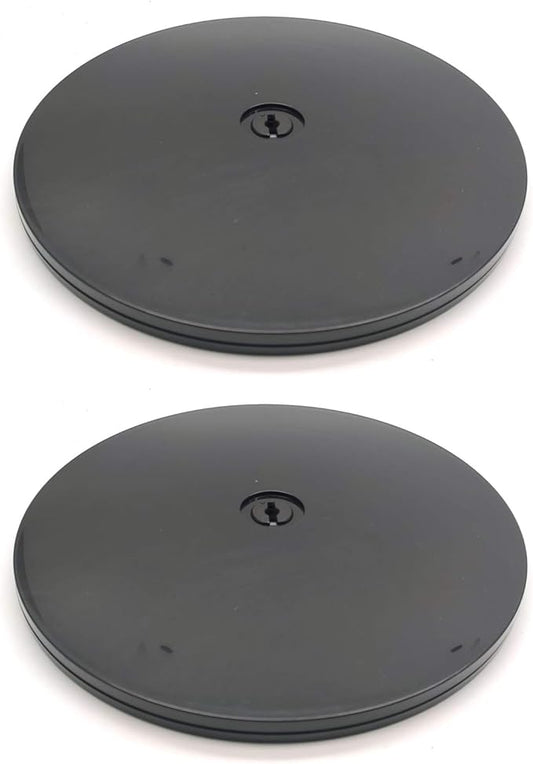 Acrylic Lazy Suzan,2-Pack,Susenya 6 inches Lazy Susan Turntable Organization for Pantry, Countertop, Shelf, Bathroom,Table, Vanity Black
