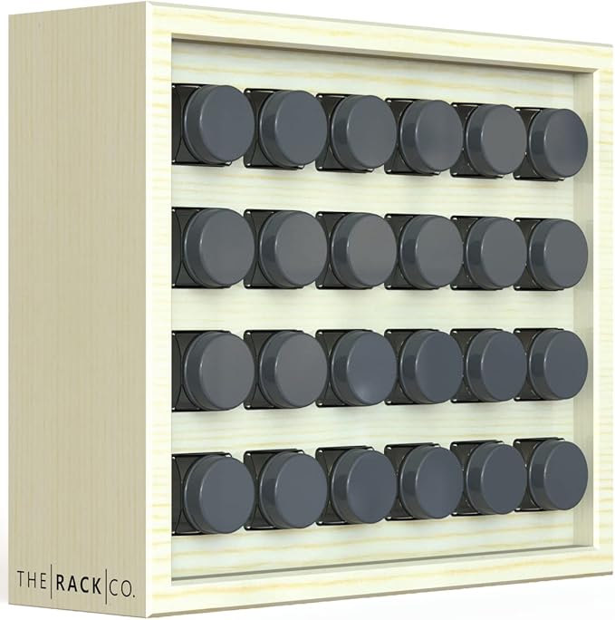 The Rack Co. 24 spice jars counter top wood cabinet