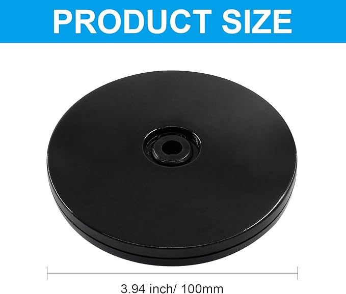 Small Mini Turntable Organizer 4 Inch, Black Acrylic Rotating Turntable Platter Swivel Plate Tray for Pantry Cabinet Spice Rack Cake Table Makeup