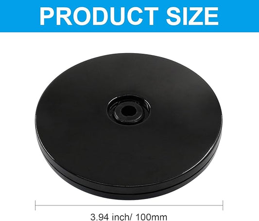 Small Mini Turntable Organizer 4 Inch, Black Acrylic Rotating Turntable Platter Swivel Plate Tray for Pantry Cabinet Spice Rack Cake Table Makeup