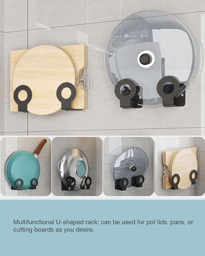 Wall-mounted Kitchen Organizer Set - Plate Rack, Bowl Rack, Pot Lid Holder/Cutting Board Holder, Knife Rack, Spice Rack, Utensil Holder. Choose Your Own Combination.