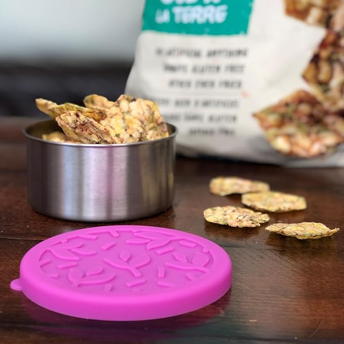 2 X 12 oz Containers with Lids - Leakproof w/Silicone Lids - BPA Free - Dishwasher & Freezer Safe - Portable & Reusable - Stainless Steel Snack Containers 12oz