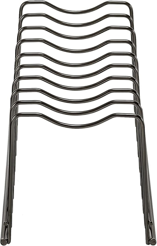 Pot&Pan Lid Rack Holder Organizer, Rest Cutting Board, Baking Sheet, Stainless Steel, Satin Nickel