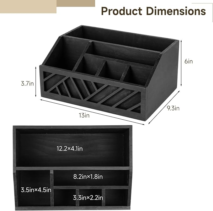 Homaisson Wooden Paper Plate Dispenser for Countertop - Wood Paper Plate Holder Utensil Holder Organizer Cutlery Flatware Organizer Box For Cups Spoons Forks Plates Napkins, Kitchen Accessories